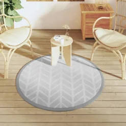VIDAXL - Tapis d'extérieur arakil gris ø120 cm pp