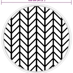 VIDAXL - Tapis d'extérieur arakil gris ø120 cm pp
