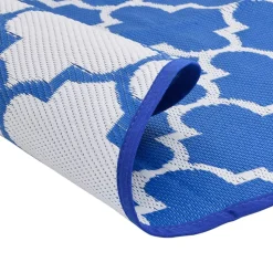 VIDAXL - Tapis d'extérieur arakil bleu ø200 cm pp