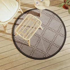 VIDAXL - Tapis d'extérieur arakil marron ø120 cm pp