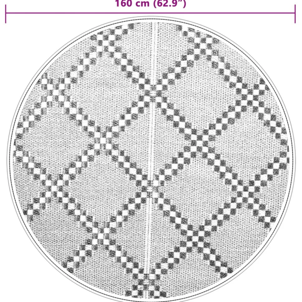VIDAXL - Tapis d'extérieur arakil marron ø160 cm pp