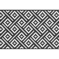 VIDAXL - Tapis d'extérieur arakil blanc et noir 120x180 cm pp