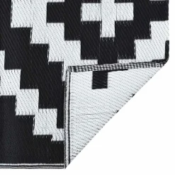VIDAXL - Tapis d'extérieur arakil blanc et noir 120x180 cm pp