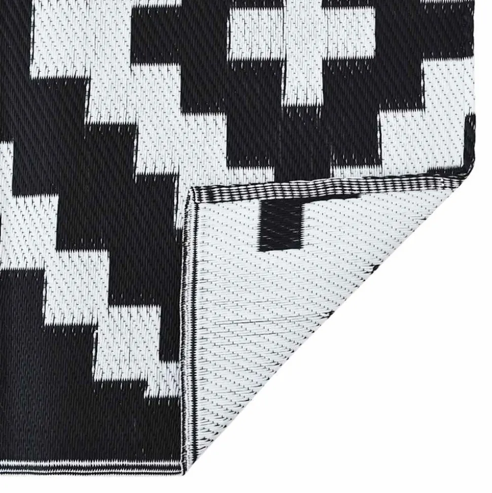 VIDAXL - Tapis d'extérieur arakil blanc et noir 120x180 cm pp