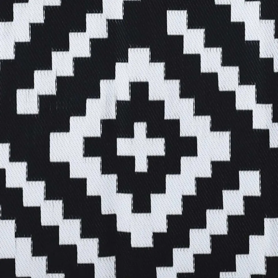 VIDAXL - Tapis d'extérieur arakil blanc et noir 120x180 cm pp
