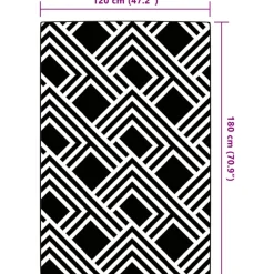 VIDAXL - Tapis d'extérieur arakil gris 120x180 cm pp