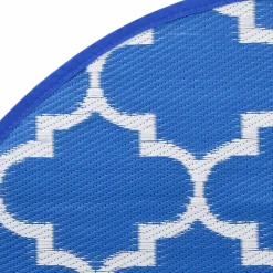 VIDAXL - Tapis d'extérieur arakil bleu ø120 cm pp