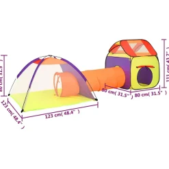 VIDAXL - Tente de jeu pour enfants multicolore 338x123x111 cm