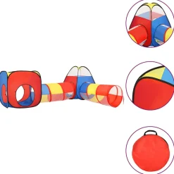VIDAXL - Tente de jeu pour enfants multicolore 190x264x90 cm