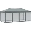VIDAXL - Tente de réception pliable avec parois anthracite 3x6 m