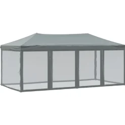 VIDAXL - Tente de réception pliable avec parois anthracite 3x6 m