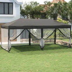 VIDAXL - Tente de réception pliable avec parois anthracite 3x6 m