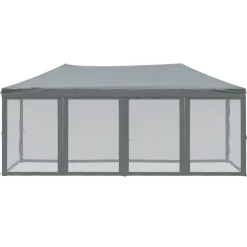 VIDAXL - Tente de réception pliable avec parois anthracite 3x6 m