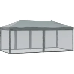 VIDAXL - Tente de réception pliable avec parois anthracite 3x6 m
