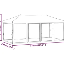 VIDAXL - Tente de réception pliable avec parois anthracite 3x6 m