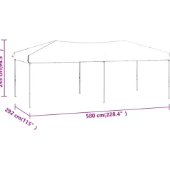 VIDAXL - Tente de réception pliable avec parois rouge 3x6 m