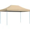 VIDAXL - Tente de réception pliable escamotable beige 440x292x315 cm
