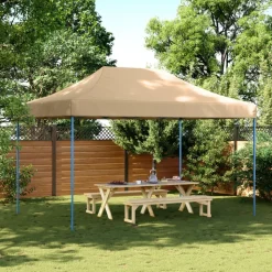 VIDAXL - Tente de réception pliable escamotable beige 440x292x315 cm