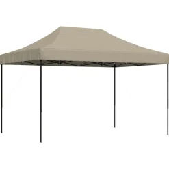 VIDAXL - Tente de réception pliable escamotable taupe 410x279x315 cm