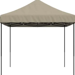 VIDAXL - Tente de réception pliable escamotable taupe 410x279x315 cm