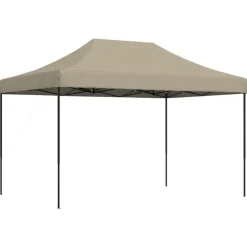 VIDAXL - Tente de réception pliable escamotable taupe 410x279x315 cm