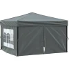 VIDAXL - Tente de réception pliable avec parois anthracite 3x3 m