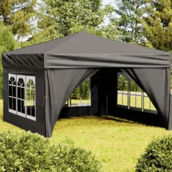 VIDAXL - Tente de réception pliable avec parois anthracite 3x3 m