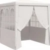 VIDAXL - Tente de réception avec parois latérales 2x2 m blanc 90 g/m²