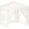 VIDAXL - Tente de réception pliable avec parois crème 2x2 m