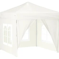 VIDAXL - Tente de réception pliable avec parois crème 2x2 m