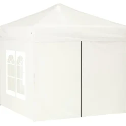 VIDAXL - Tente de réception pliable avec parois crème 2x2 m