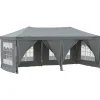 VIDAXL - Tente de réception pliable avec parois anthracite 3x6 m