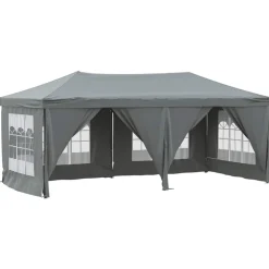 VIDAXL - Tente de réception pliable avec parois anthracite 3x6 m