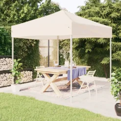 VIDAXL - Tente de réception pliable crème 3x3 m