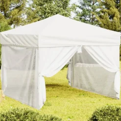 VIDAXL - Tente de réception pliable avec parois blanc 3x3 m