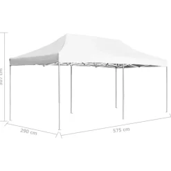 VIDAXL - Tente de réception pliable aluminium 6 x 3 m blanc