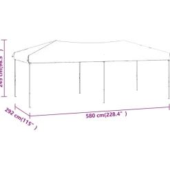 VIDAXL - Tente de réception pliable bleu 3x6 m