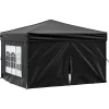 VIDAXL - Tente de réception pliable avec parois noir 3x3 m