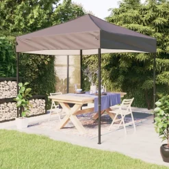 VIDAXL - Tente de réception pliable taupe 3x3 m