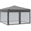 VIDAXL - Tente de réception pliable avec parois anthracite 3x3 m