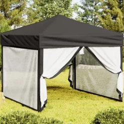 VIDAXL - Tente de réception pliable avec parois anthracite 3x3 m
