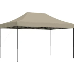 VIDAXL - Tente de réception pliable escamotable taupe 440x292x315 cm