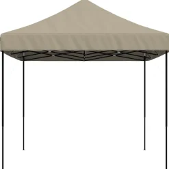 VIDAXL - Tente de réception pliable escamotable taupe 440x292x315 cm