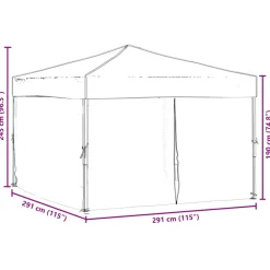 VIDAXL - Tente de réception pliable avec parois blanc 3x3 m