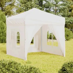 VIDAXL - Tente de réception pliable avec parois blanc 2x2 m