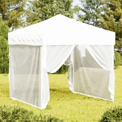 VIDAXL - Tente de réception pliable avec parois blanc 2x2 m