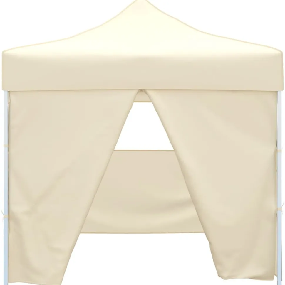 VIDAXL - Tente pliable avec 4 parois crème 3 x 3 m