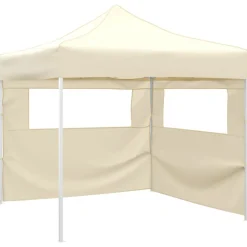 VIDAXL - Tente pliable avec 2 parois 291x291x315 cm crème
