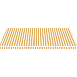 VIDAXL - Tissu de remplacement pour auvent jaune et blanc 5x3,5 m
