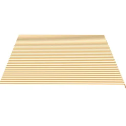 VIDAXL - Tissu de remplacement pour auvent jaune et blanc 5x3,5 m